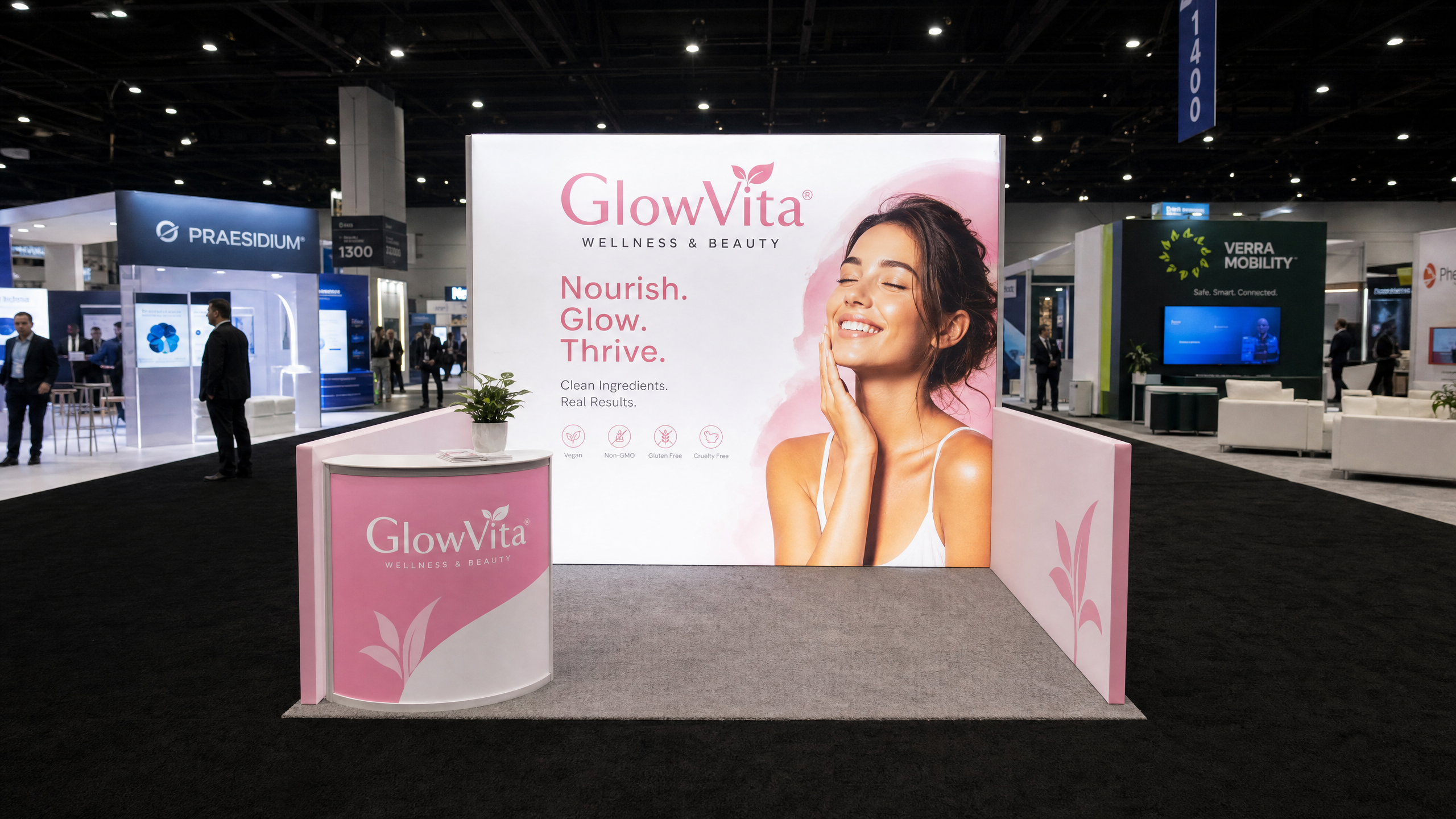 10x10 LED Exhibit Rental for PGA Show Orlando