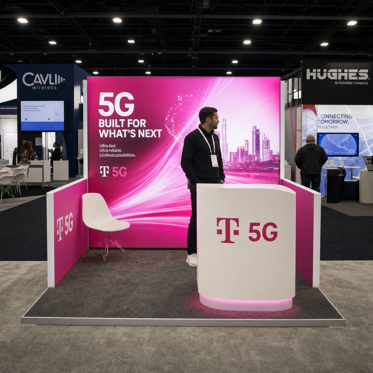 CES 10x10 LED Exhibit for Telecom Brands