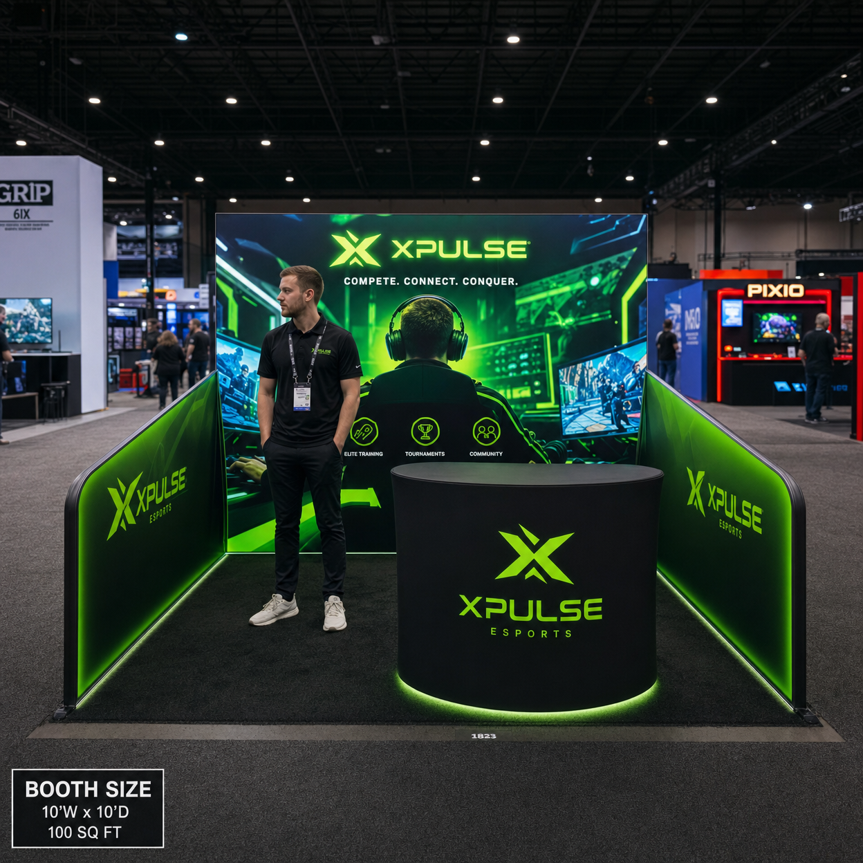 10x20 LED Trade Show Exhibit for Surf Expo Sports Brands - LED exhibit thumbnail