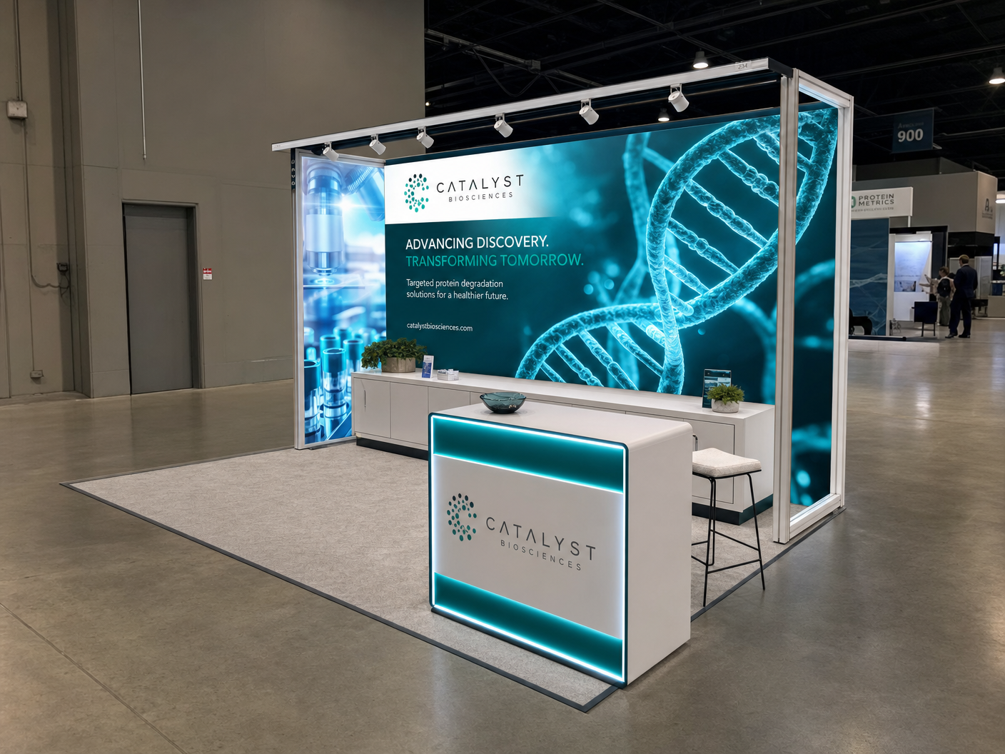 AACR 10x20 LED Display Exhibit – Biotech Firms - LED trade show exhibit rental