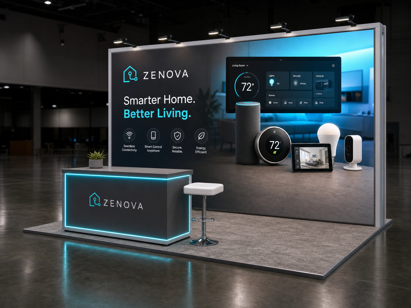 10x20 LED Exhibit Exhibit for NAB Show in Las Vegas - LED exhibit thumbnail