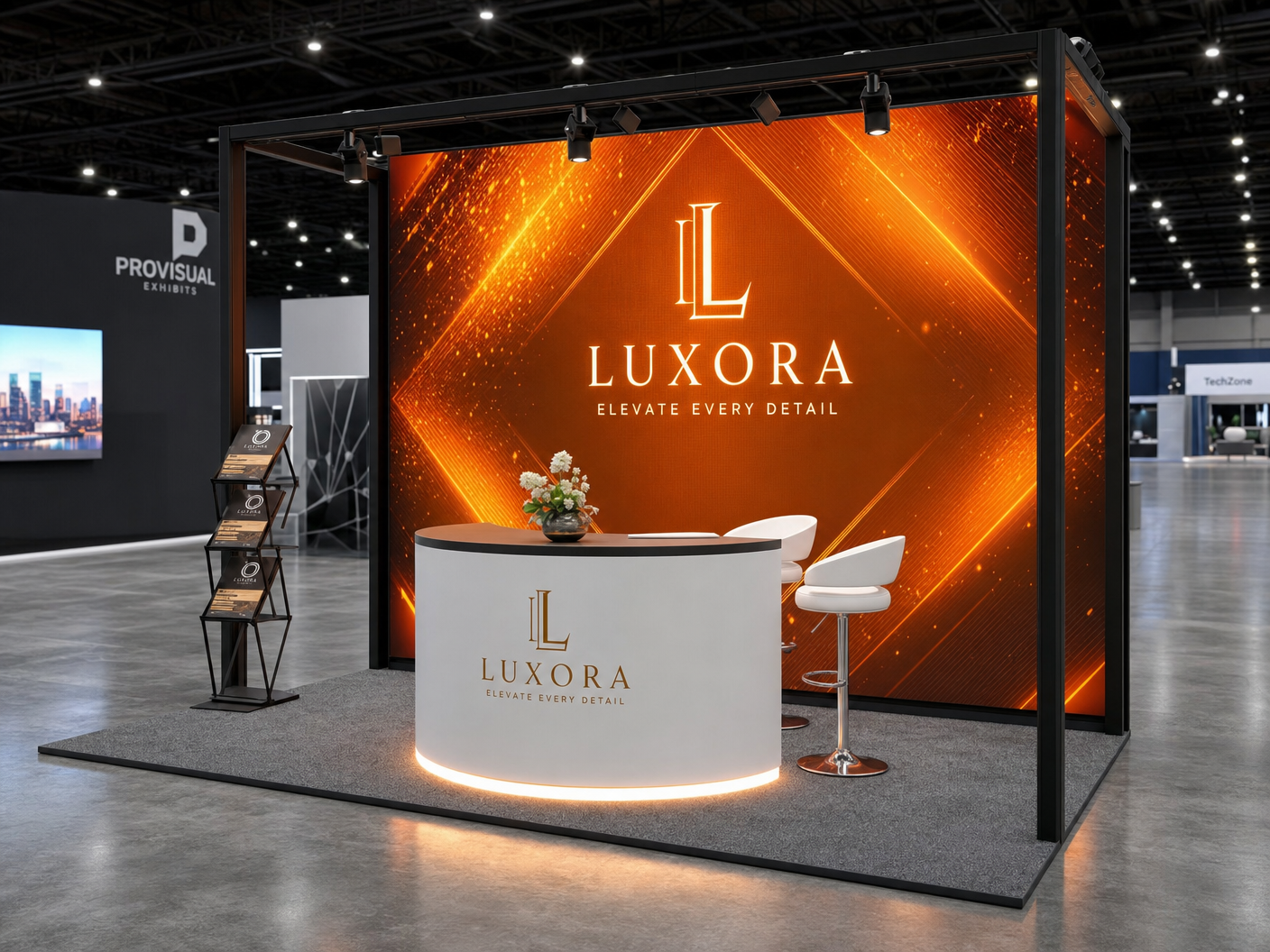 10x10 LED Exhibit Rental for MEDICA Nashville - LED exhibit thumbnail