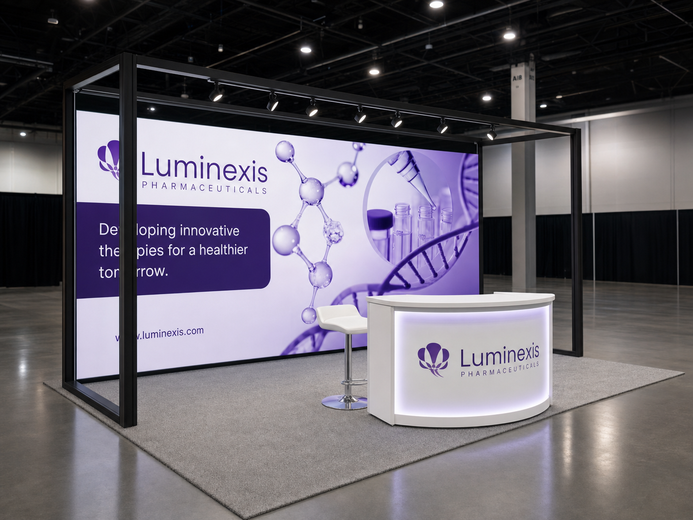 BIO International LED Video Wall Exhibit – 10x20 Pharma Companies - LED trade show exhibit rental