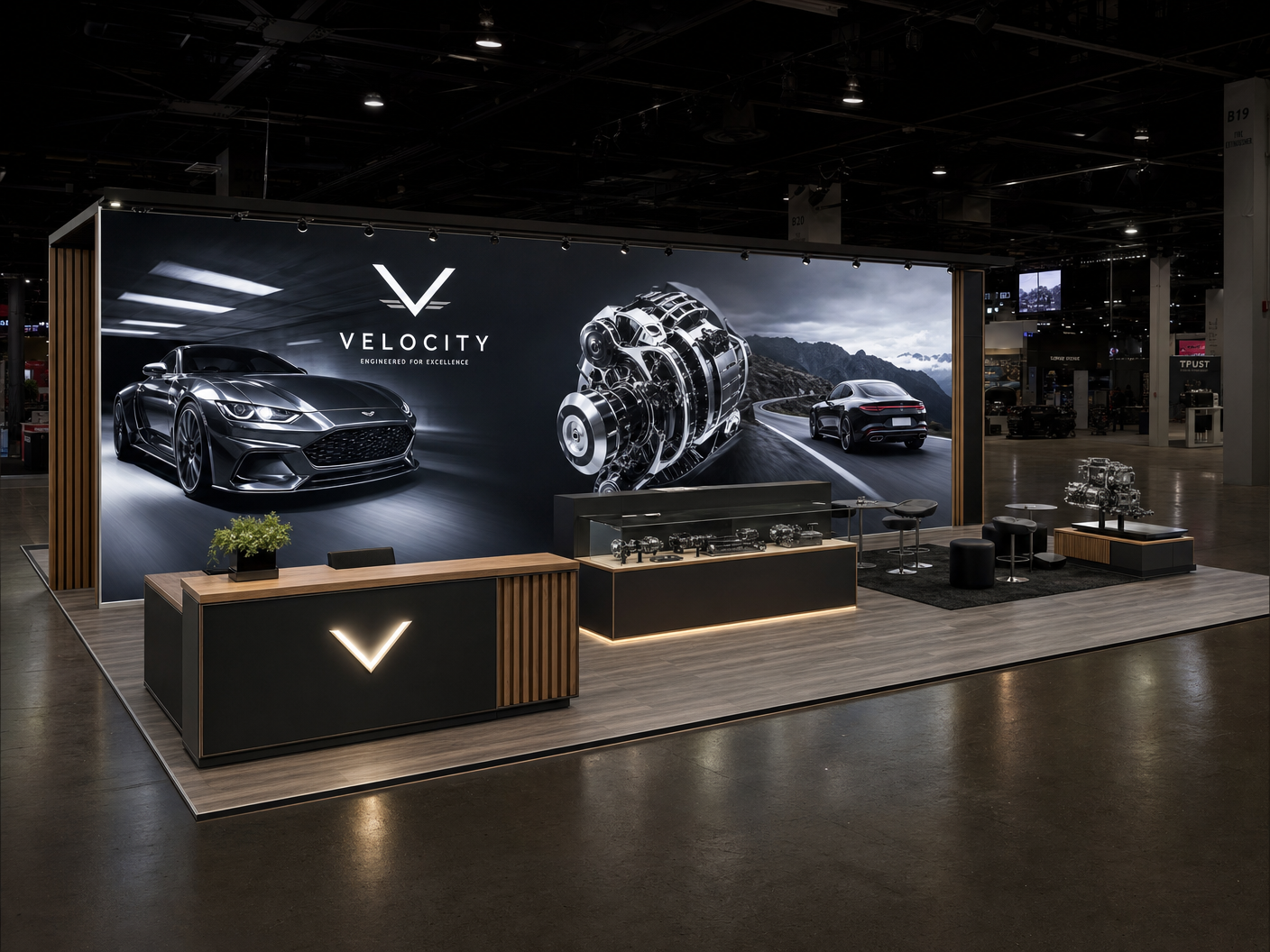 10x40 LED trade show exhibit rental - LED video wall exhibit for conventions in Orlando and Las Vegas
