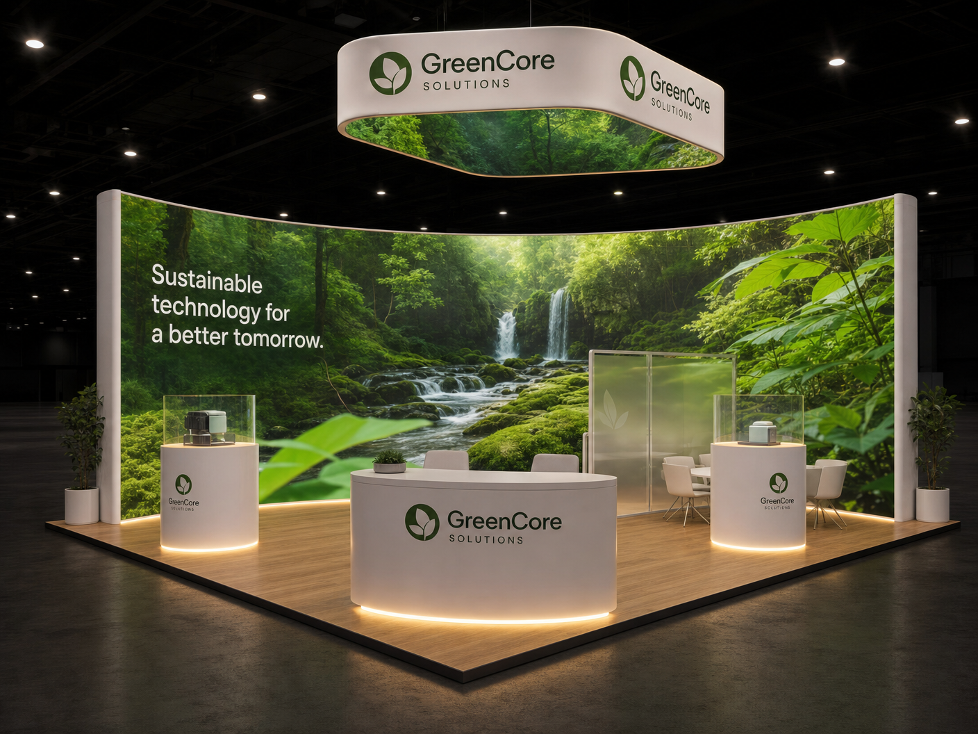 InfoComm LED Video Wall Exhibit – 20x20 Technology Companies - Broadcasting & Media LED exhibit