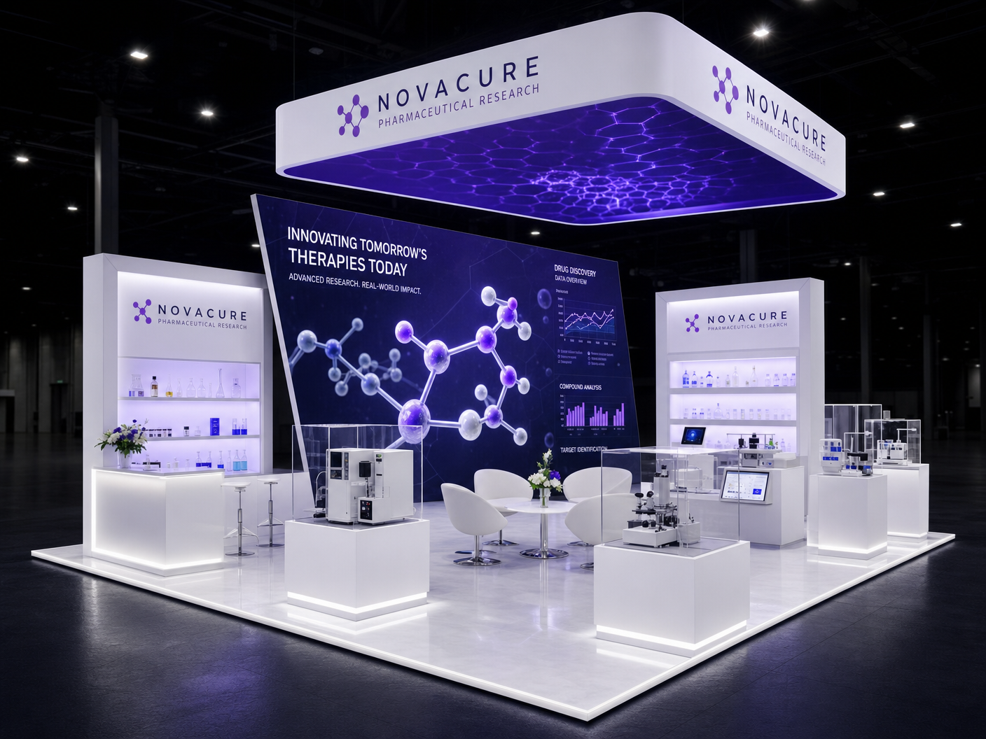 DIA 20x20 LED Screen Exhibit – Pharma Companies - Pharmaceutical & Biotech LED exhibit