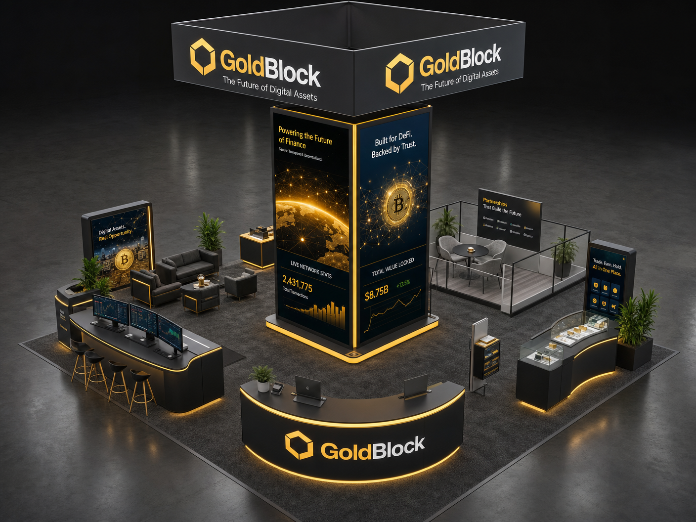OTC 20x20 LED Video Wall Exhibit – Energy Companies - LED exhibit thumbnail