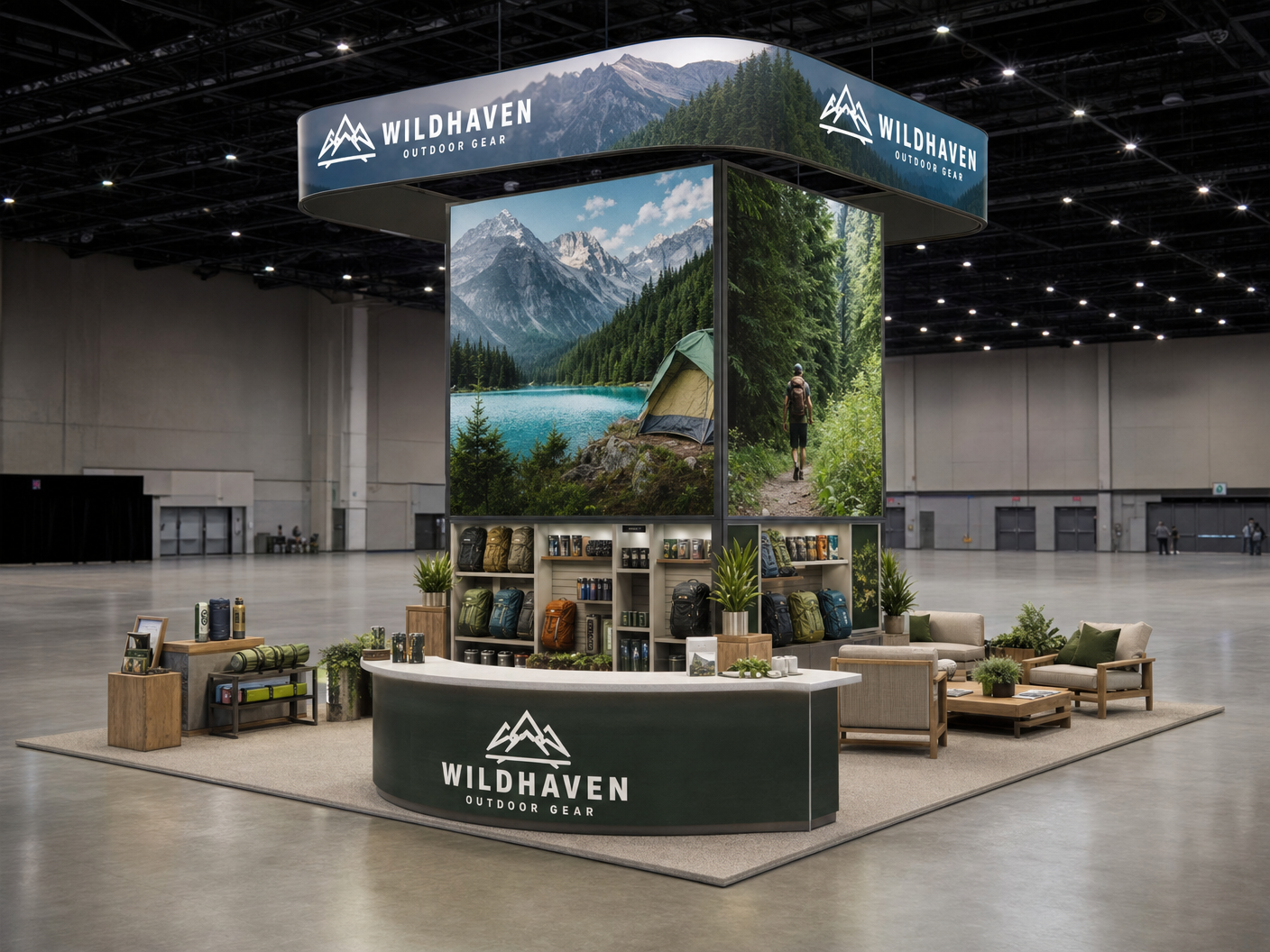20x20 LED Exhibit Rental for WasteExpo Orlando - LED exhibit thumbnail