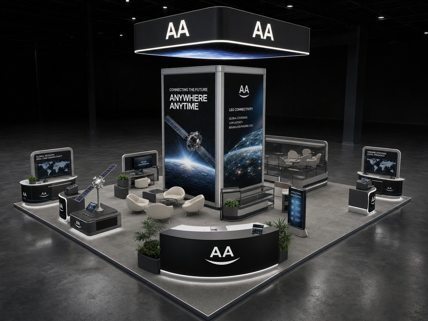 Cloud Computing Conference 20x40 LED Rental Exhibit – Technology Companies - LED trade show exhibit rental