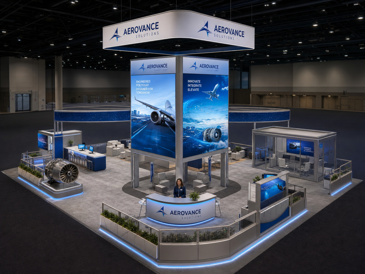 20x20 LED Display Exhibit for HIMSS in Orlando - LED exhibit thumbnail