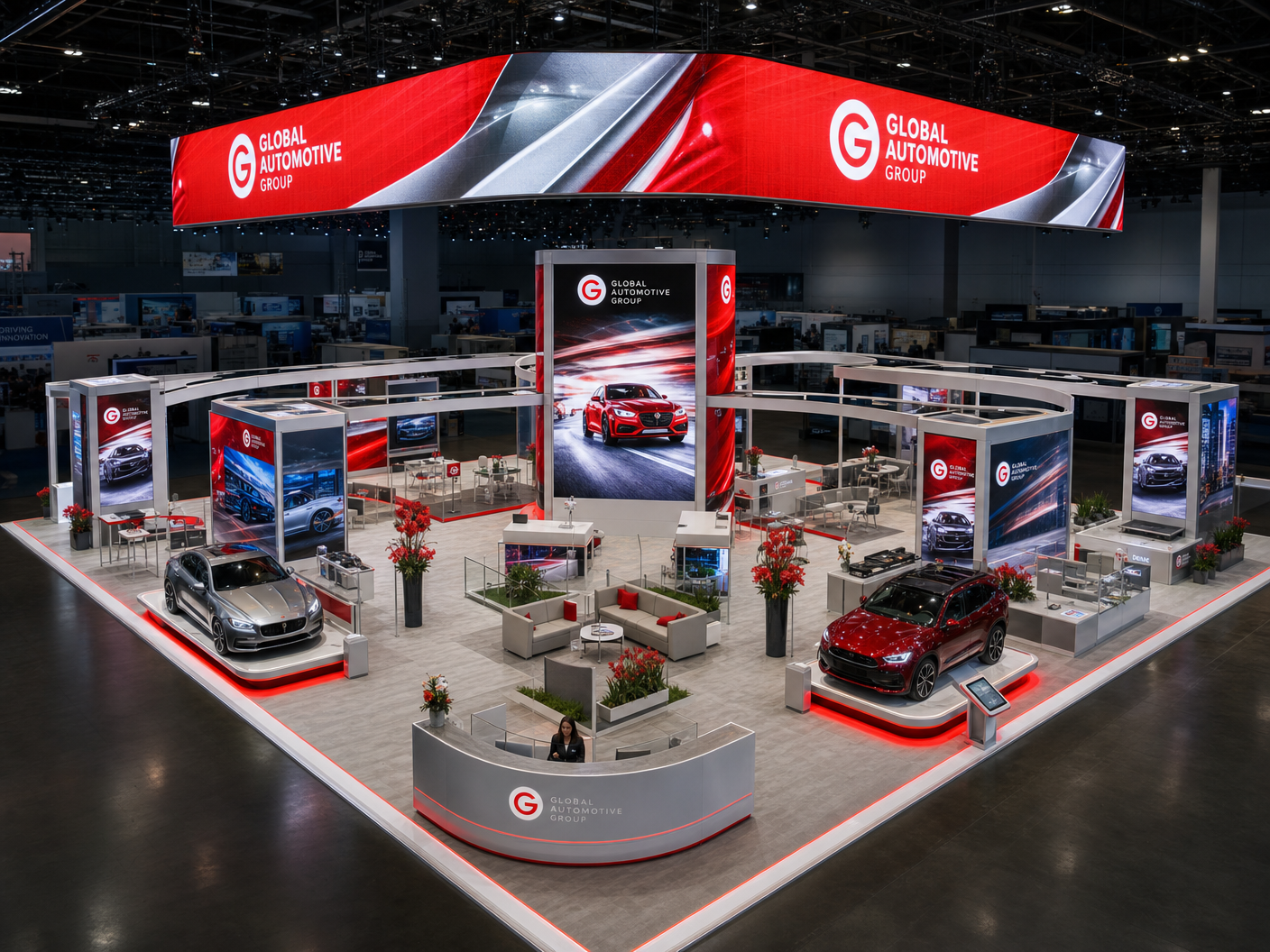 SEMA 50x50 LED Exhibit for Automotive Brands - LED exhibit thumbnail