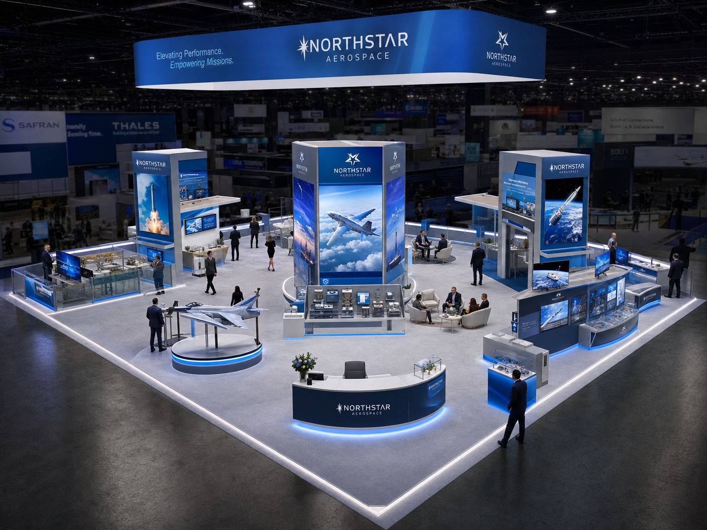 Space Symposium 50x50 LED Exhibit – Aerospace Firms - LED exhibit thumbnail