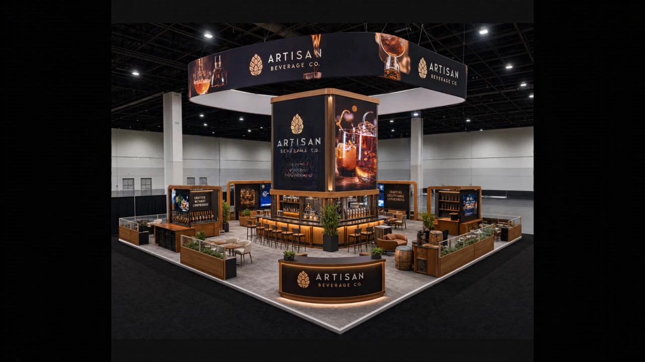 20x40 LED exhibit exhibit rental - 20x40 LED Exhibit for Nightclub & Bar Beverage Brands