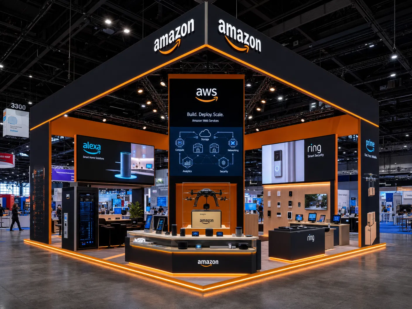 NAB Show 10x30 LED Video Wall Exhibit – Technology Companies - LED exhibit thumbnail