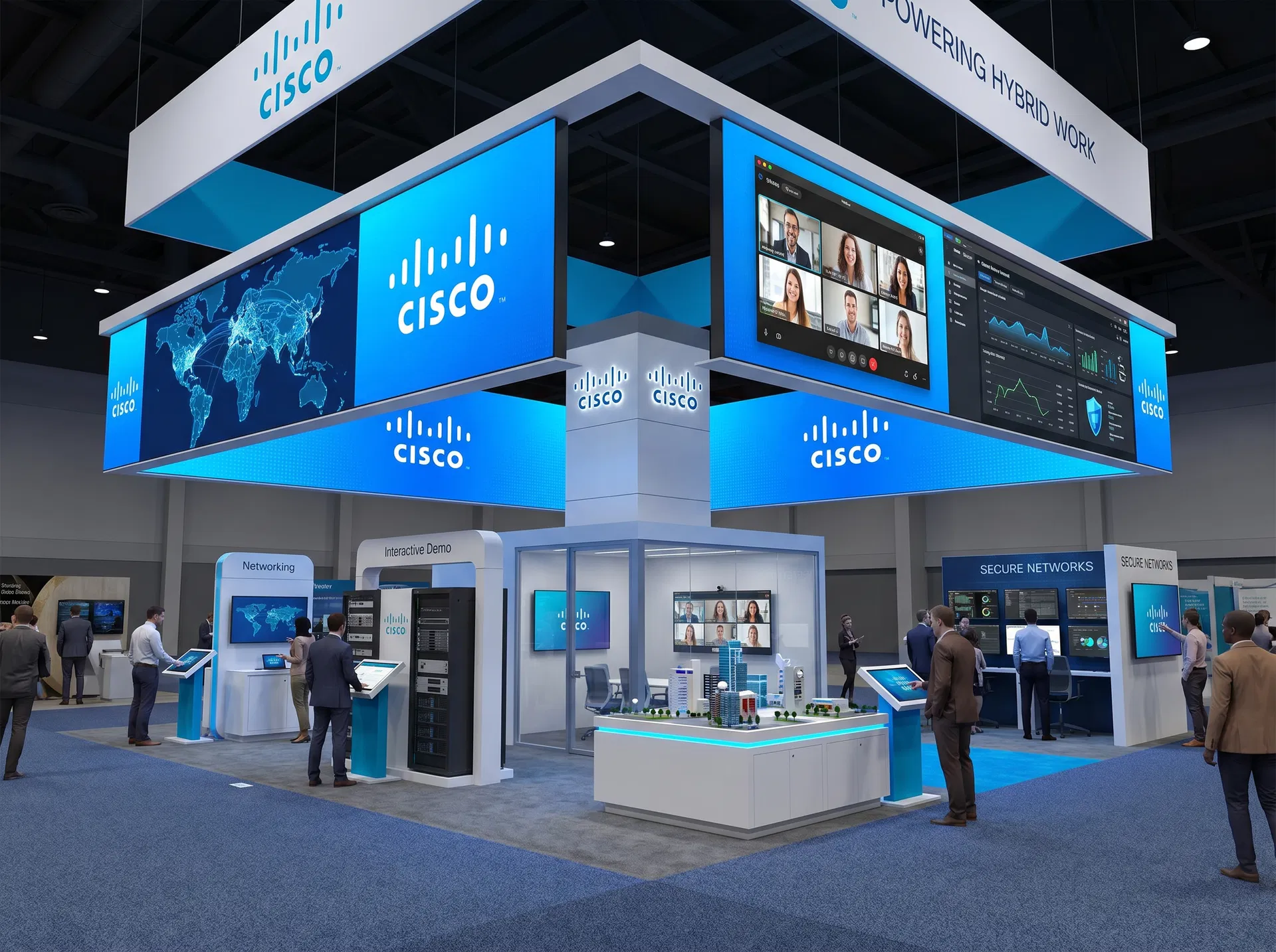 SupplySide West 30x30 LED Video Wall Exhibit for Technology Companies - LED exhibit thumbnail