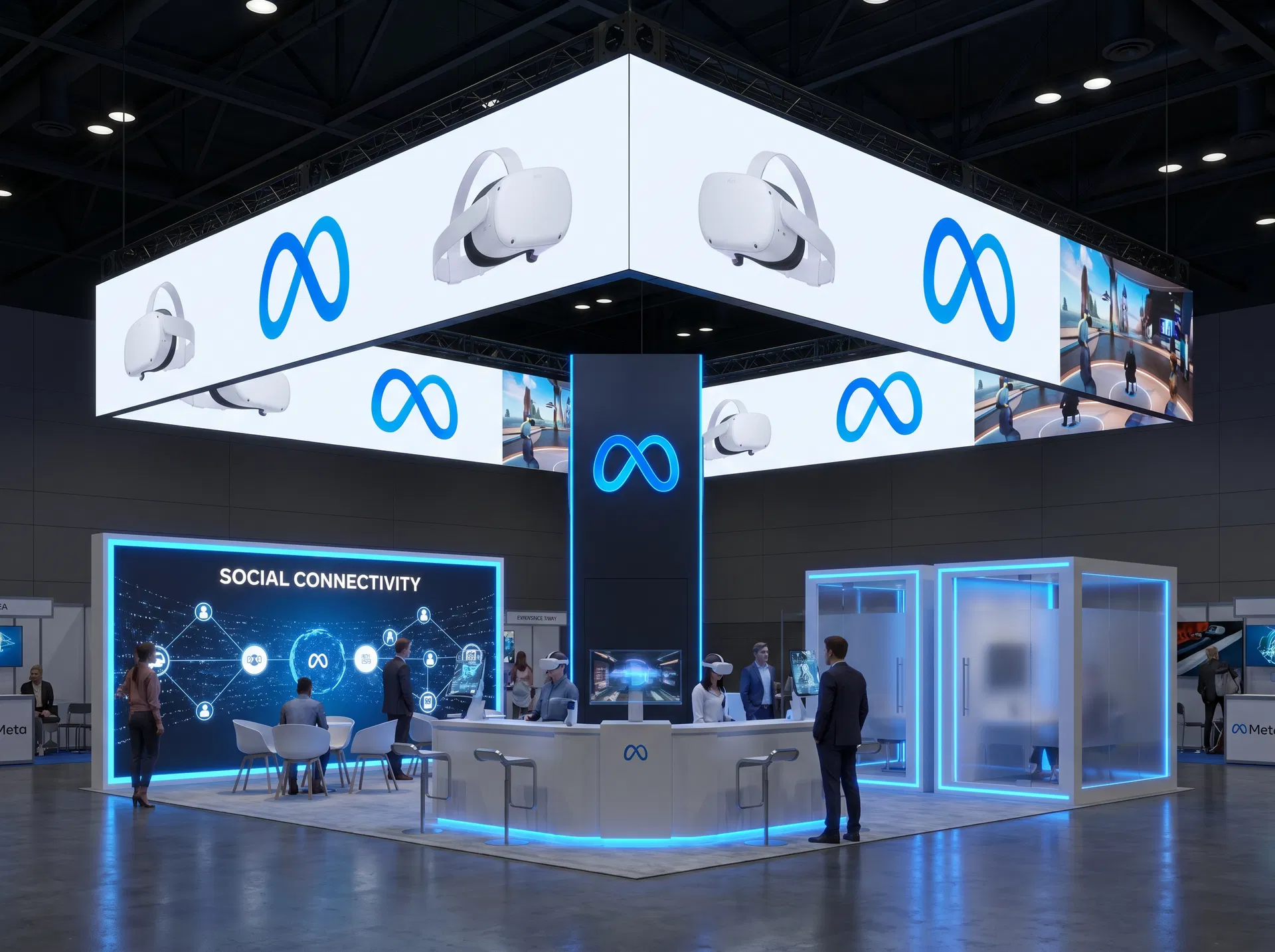 20x20 LED Exhibit Rental for SEMA Show Las Vegas - LED exhibit thumbnail