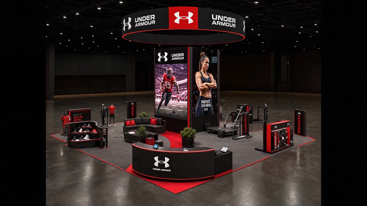 50x50 LED exhibit exhibit rental - 20x20 LED Exhibit Rental for Black Hat Boston