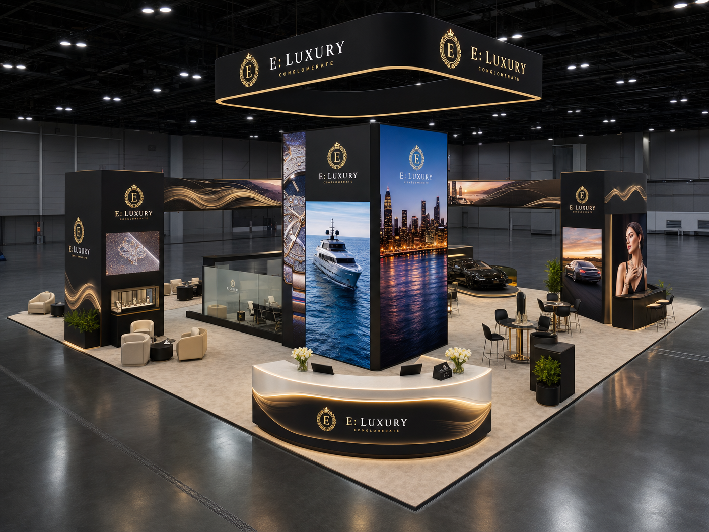 Natural Products Expo West 30x40 LED Trade Show Exhibit – Food & Beverage Brands - LED trade show exhibit rental