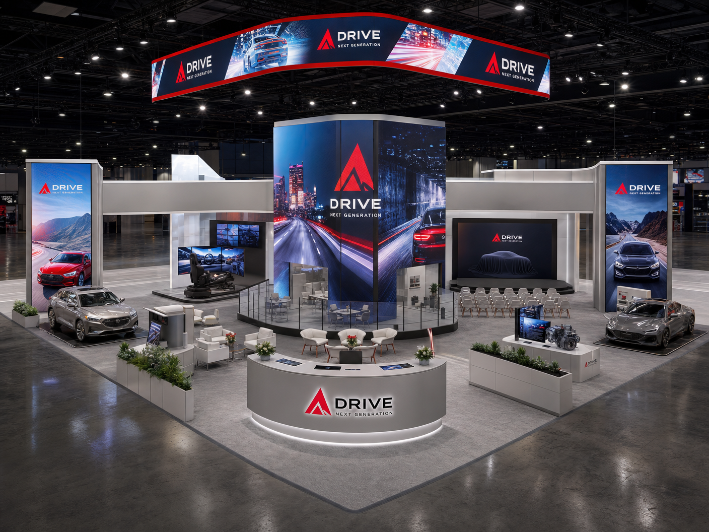 SEMA 40x40 LED Exhibit for Automotive Brands - LED exhibit thumbnail