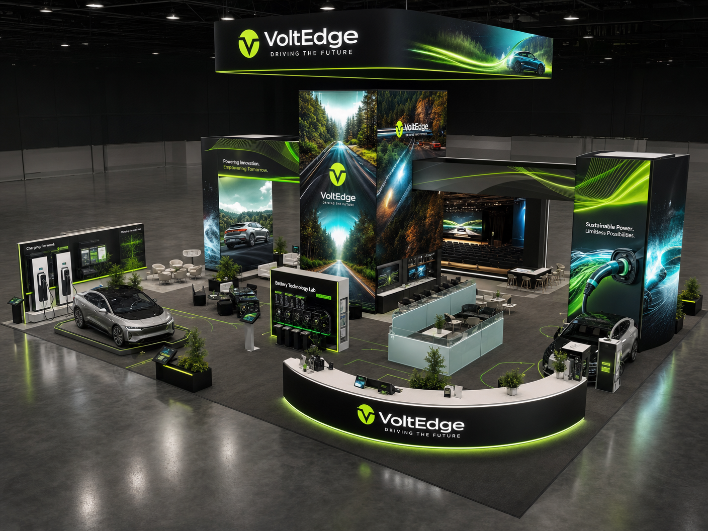 30x40 LED Exhibit Rental for InfoComm Las Vegas - LED exhibit thumbnail