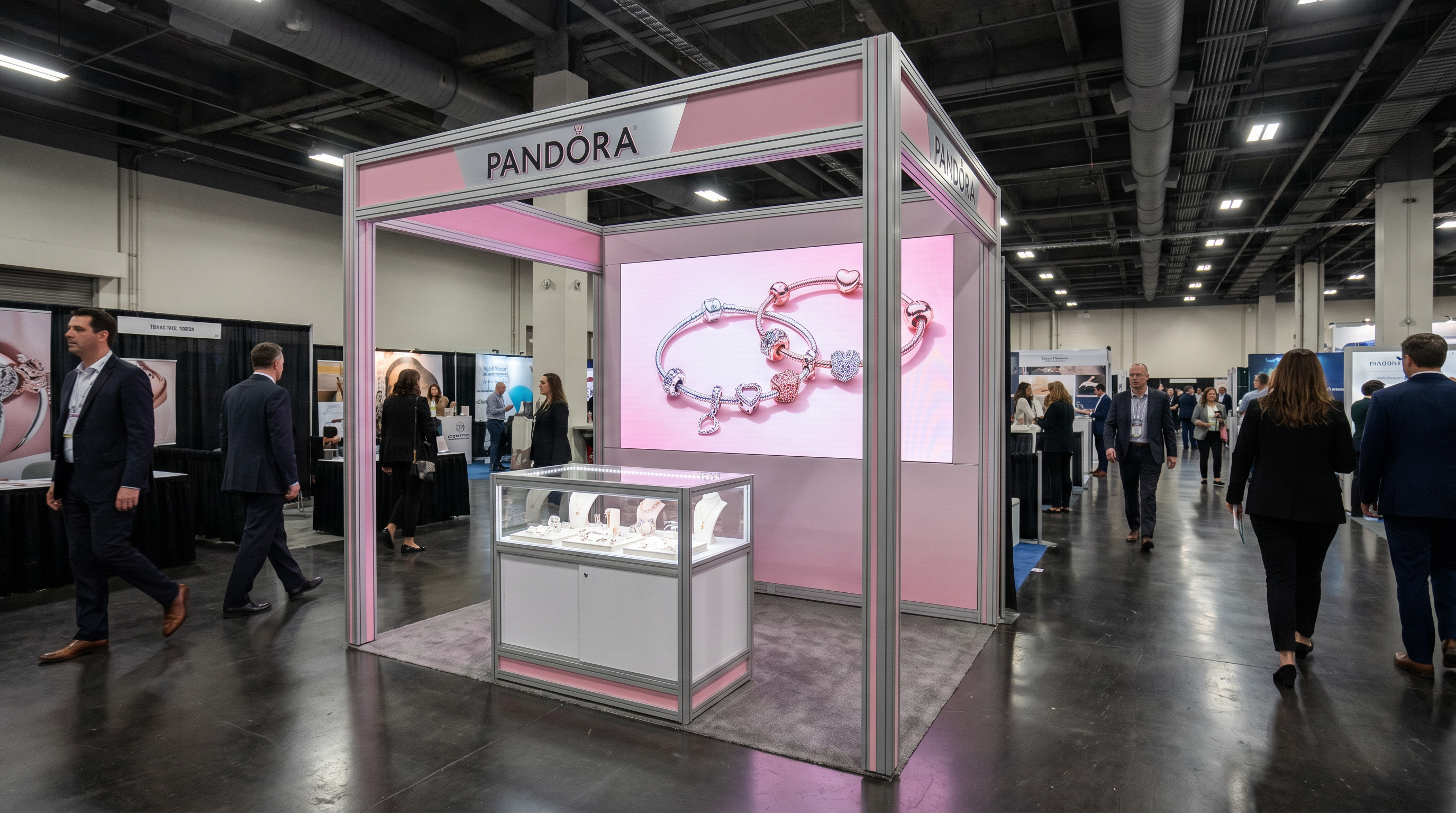 10x10 LED Exhibit Rental for Arab Health Boston - LED exhibit thumbnail