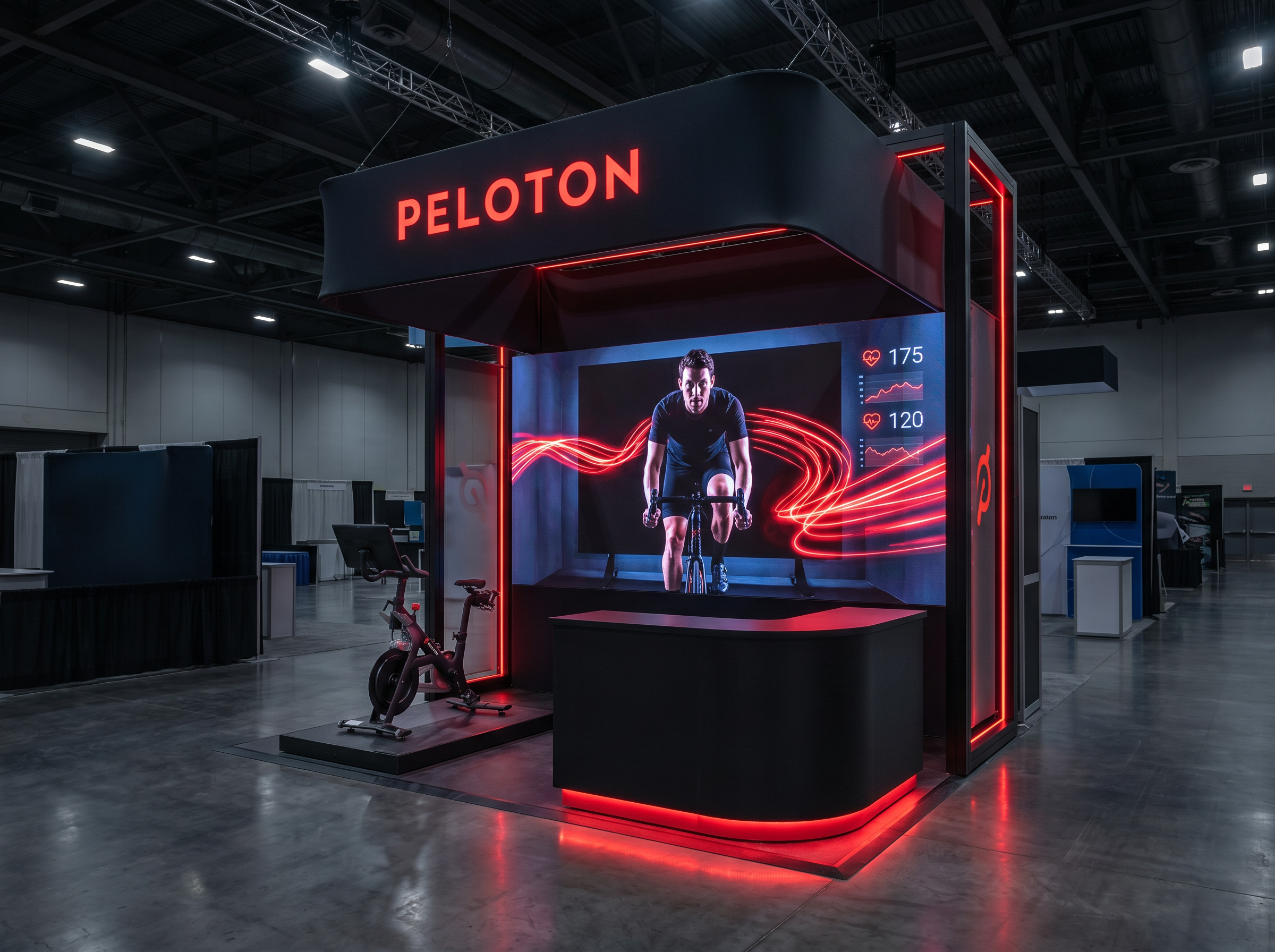 FIBO LED Screen Exhibit – 10x10 Fitness Brands - LED trade show exhibit rental