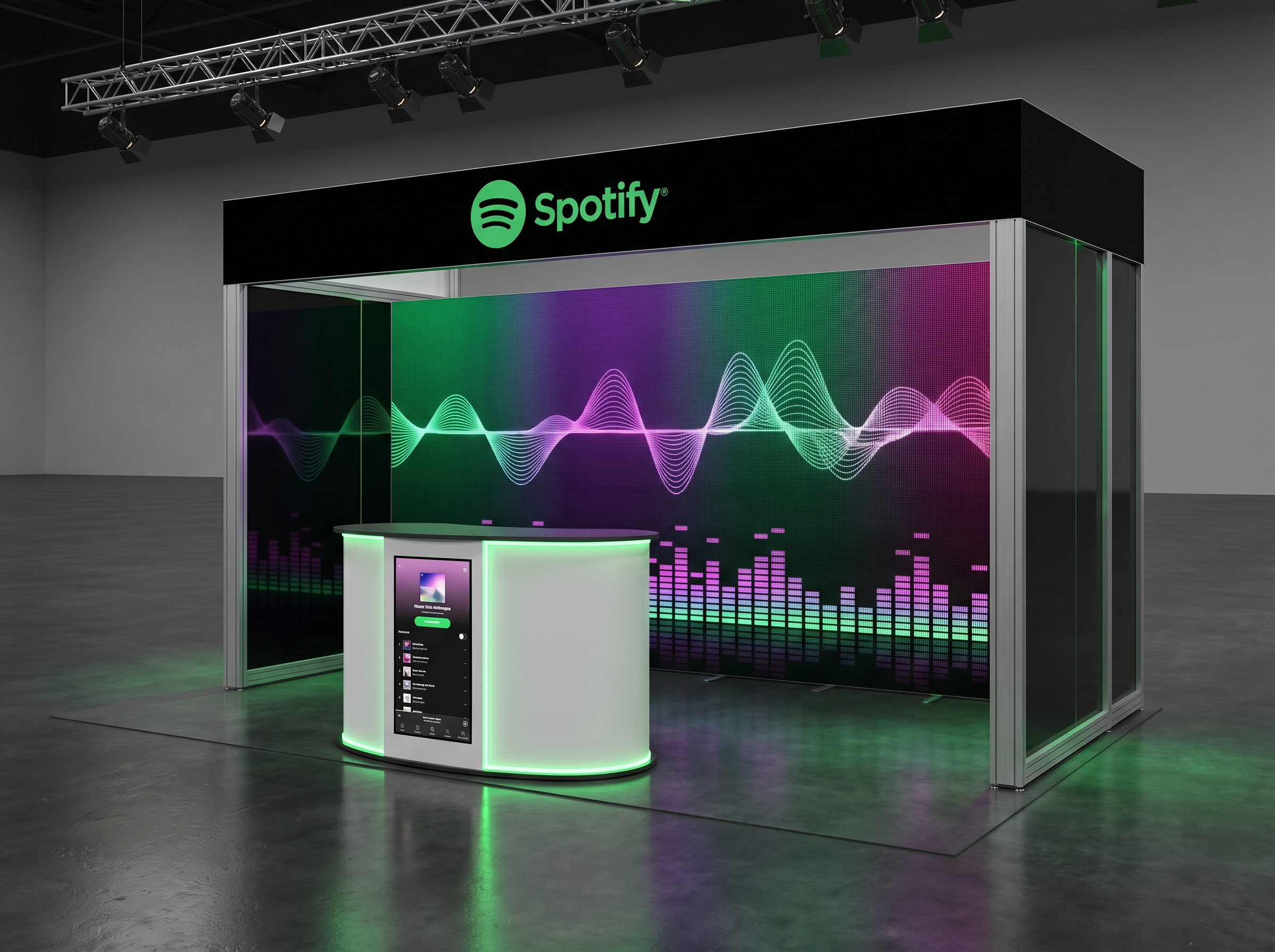 10x20 LED Rental Exhibit for NAB Technology Companies - LED exhibit thumbnail