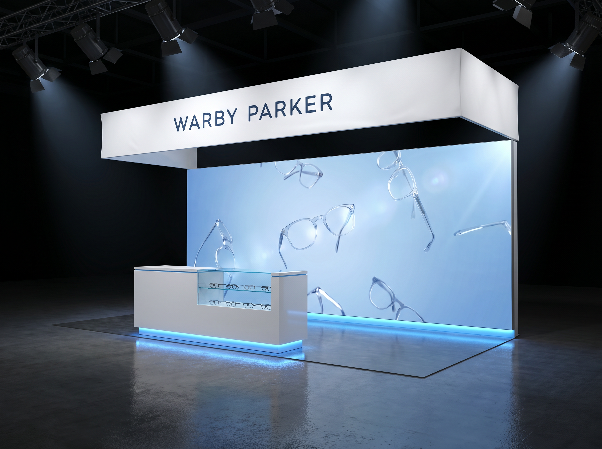 IMEX America 10x20 LED Exhibit for Technology Companies - LED trade show exhibit rental