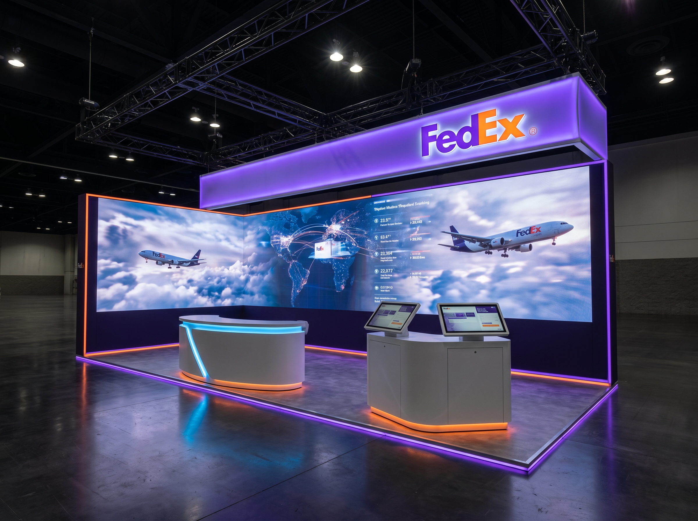 ProMat LED Trade Show Exhibit – 10x20 Logistics Companies - LED exhibit thumbnail