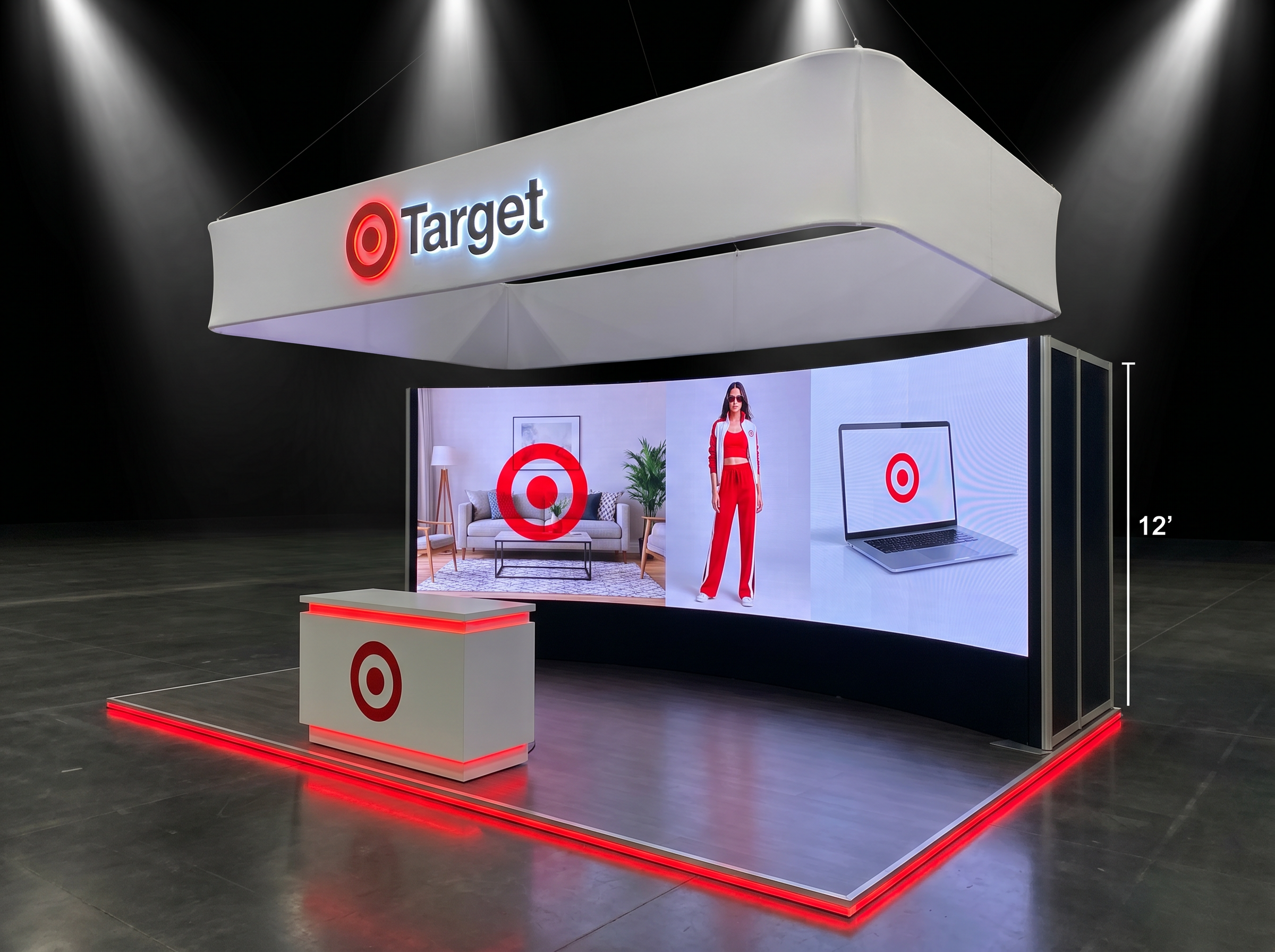 10x20 LED Exhibit Rental for World of Concrete Houston - LED exhibit thumbnail