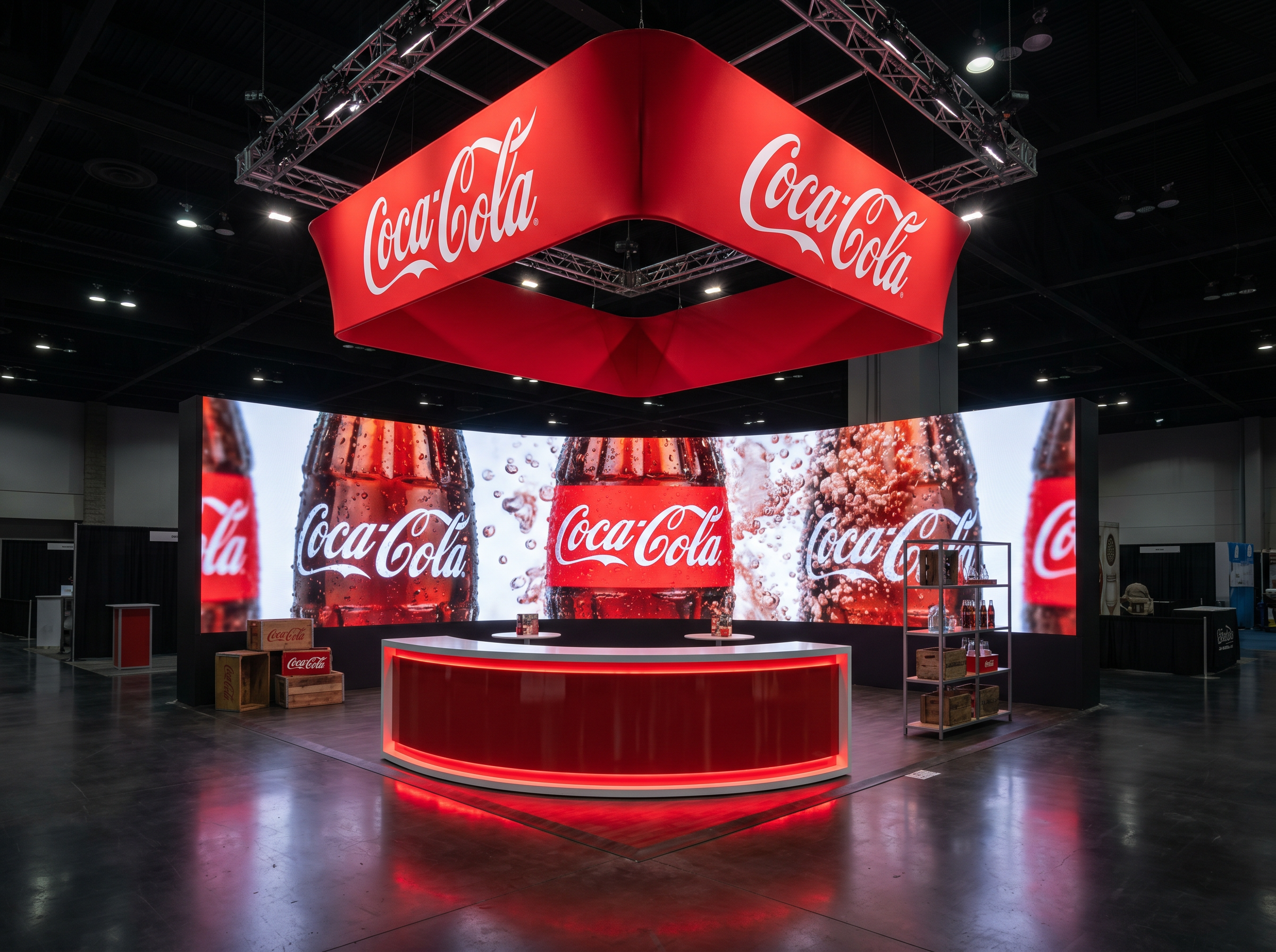 CES 20x20 LED Display Exhibit for Technology Companies - LED trade show exhibit rental