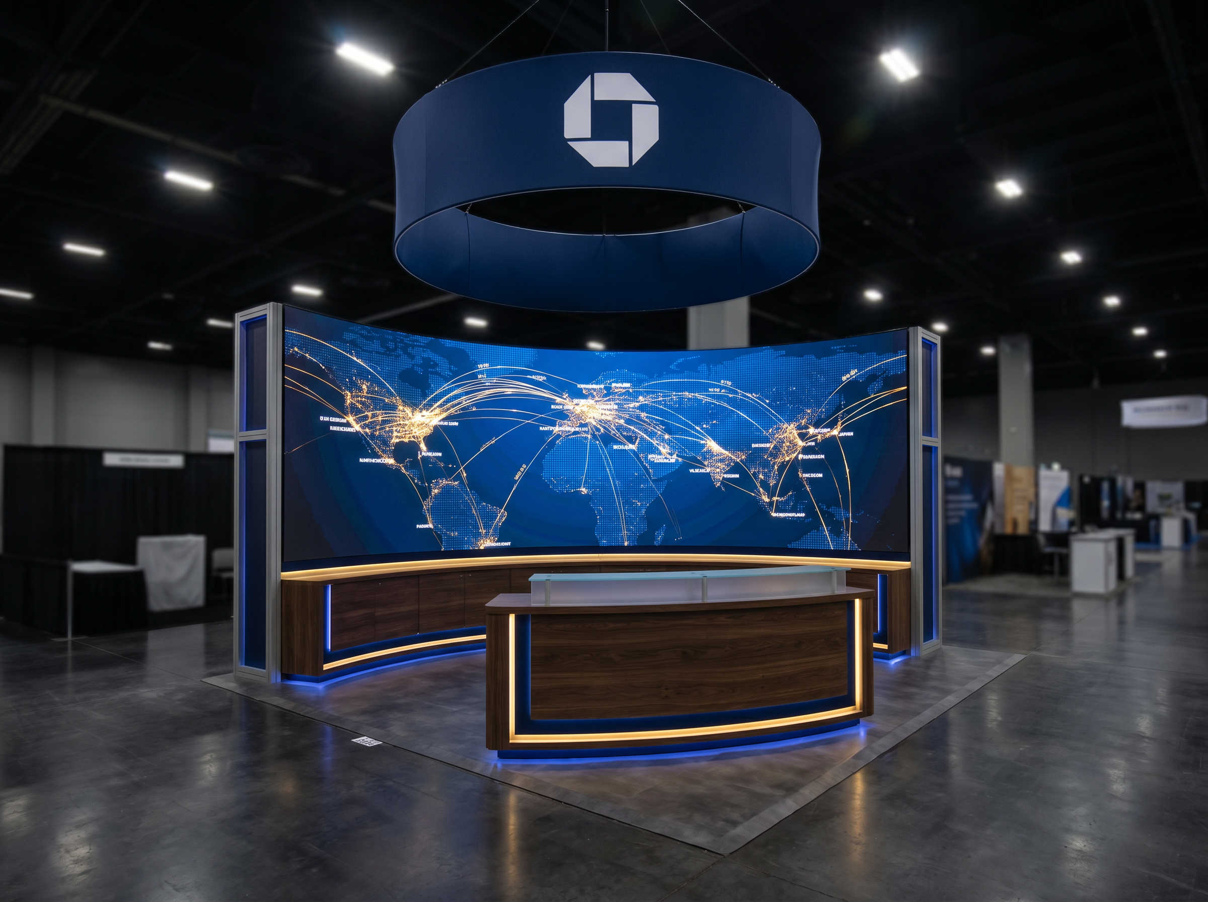 20x20 LED Exhibit Rental for Solar Power International Nashville - LED exhibit thumbnail