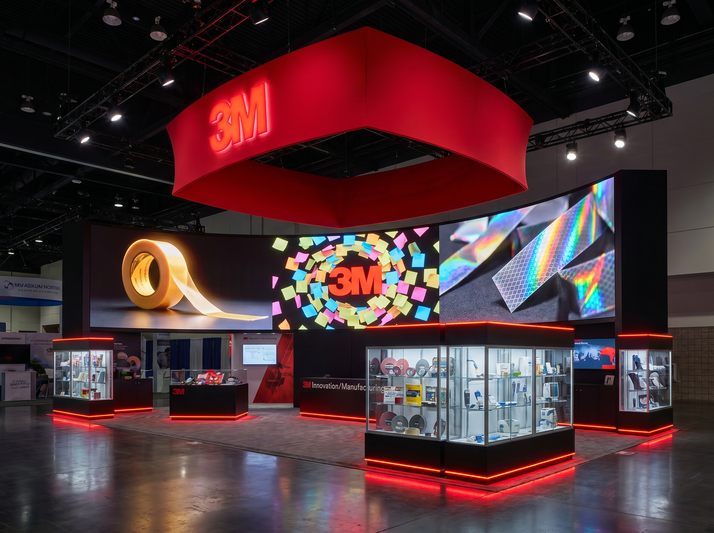 Cosmoprof LED Screen Exhibit – 20x30 Technology Companies - LED trade show exhibit rental