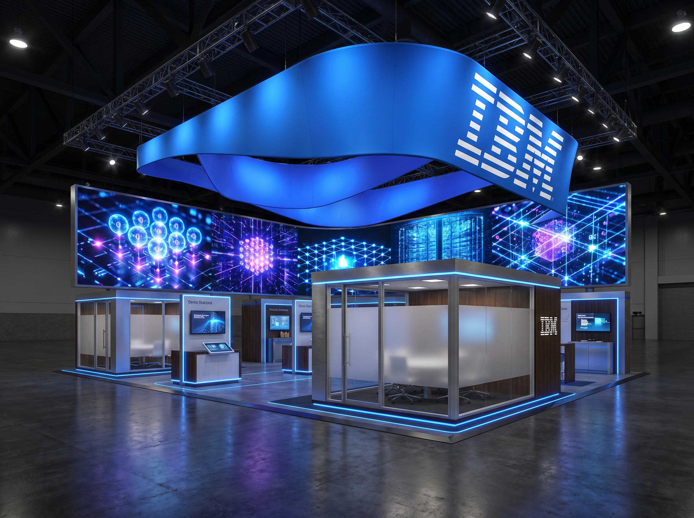 20x40 LED Rental Exhibit for NAPE Technology Companies - LED exhibit thumbnail