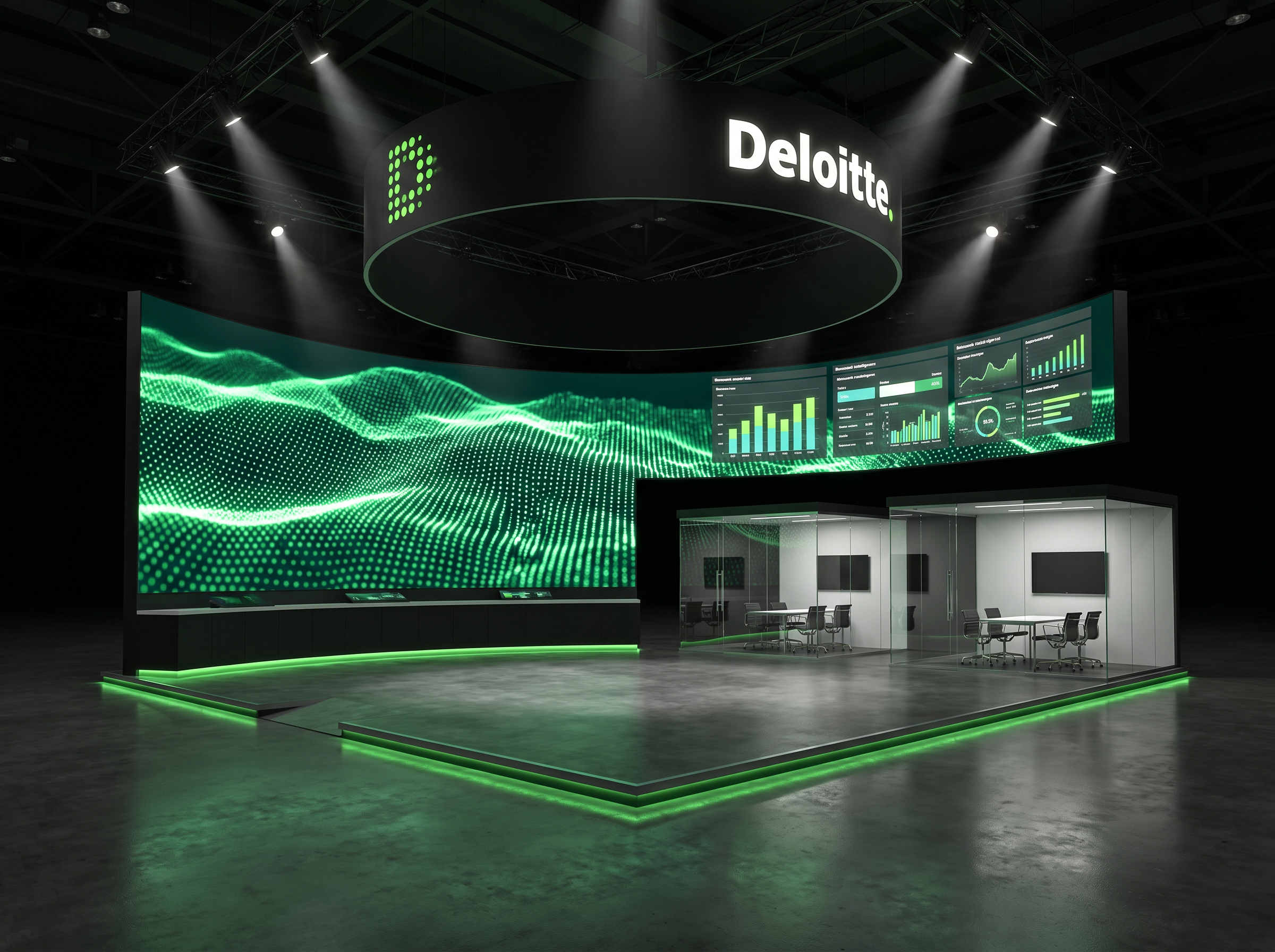 Medtrade 30x30 LED Backwall Exhibit – Technology Companies - LED trade show exhibit rental