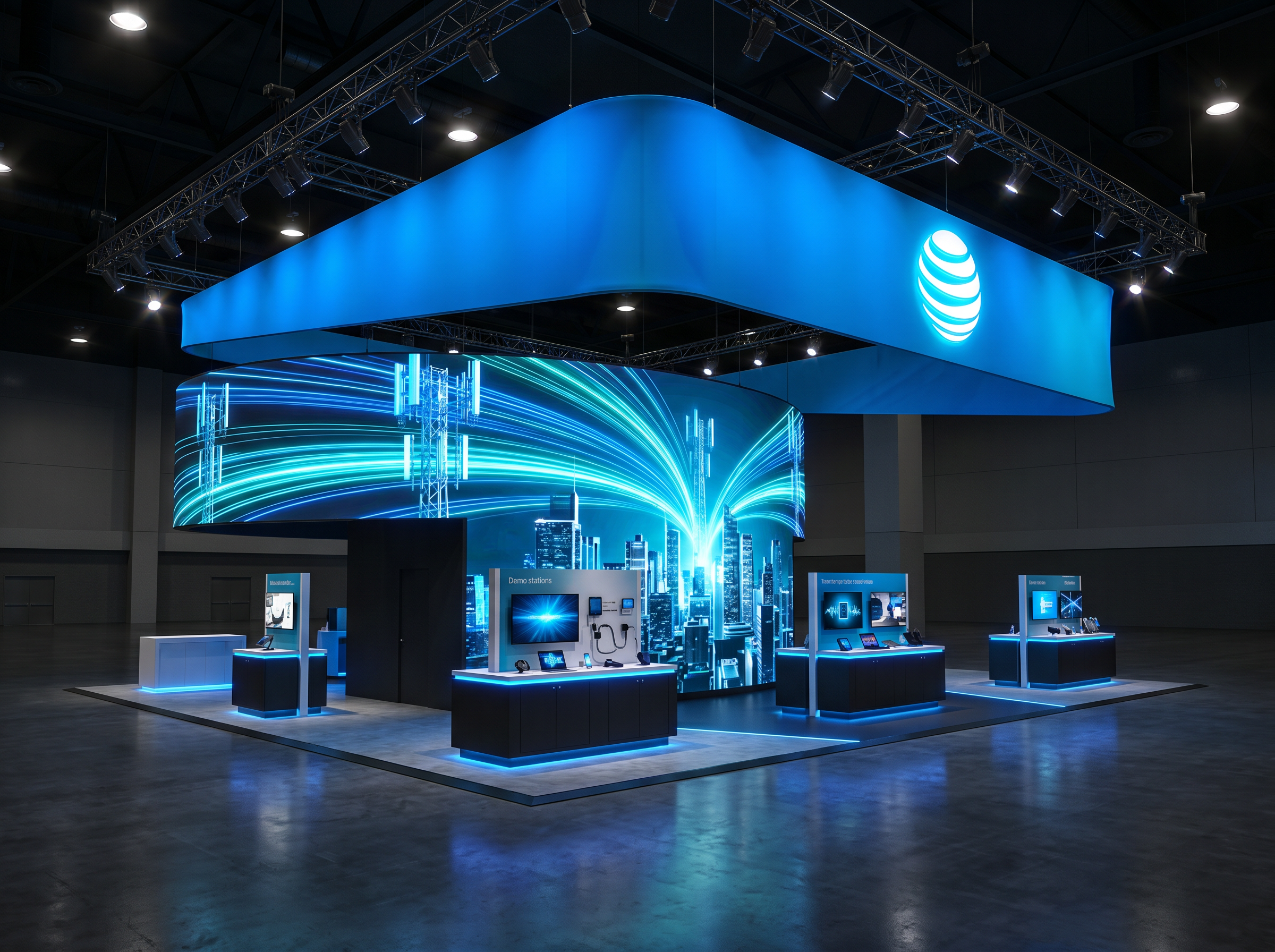 CONEXPO Dynamic LED Exhibit – 30x40 Technology Companies - LED exhibit thumbnail
