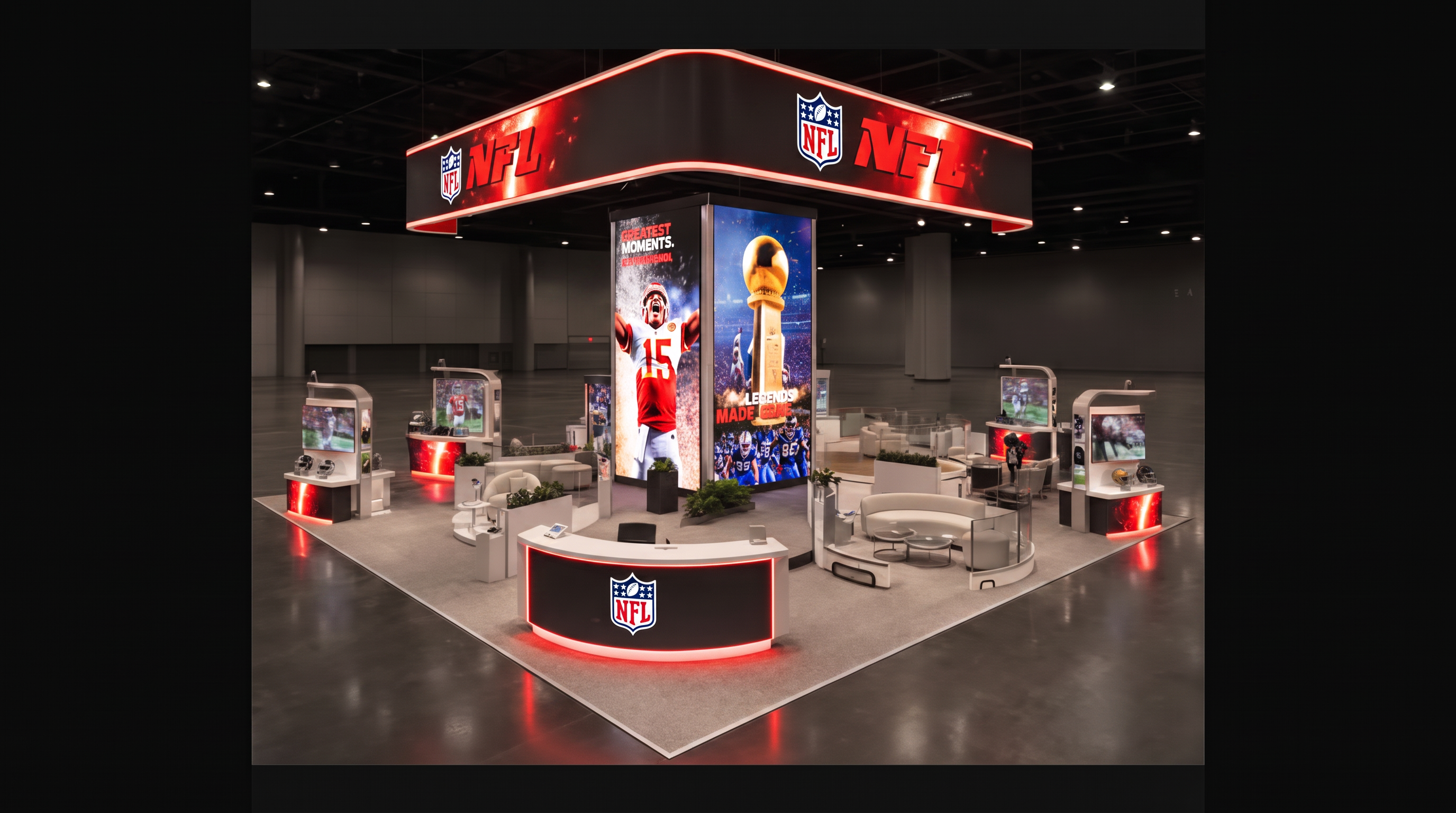 SHOT Show LED Video Wall Exhibit – 20x40 Sports Brands LED exhibit exhibit rental